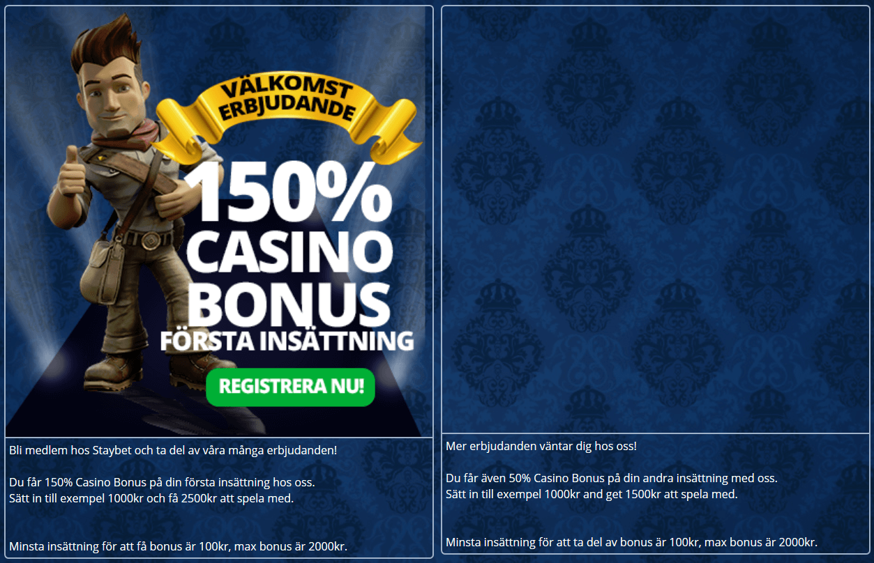 Staybet insättningsbonus