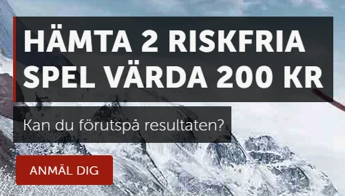Betsafe 2 riskfria spel värda 200 kronor under Vinter-OS