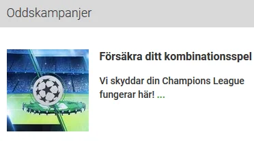 Unibet Försäkra ditt kombinationsspel på Champions League och Europa League
