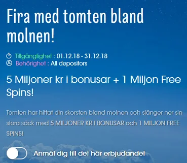 Upp till 300 freespins dagligen hos Sloty!