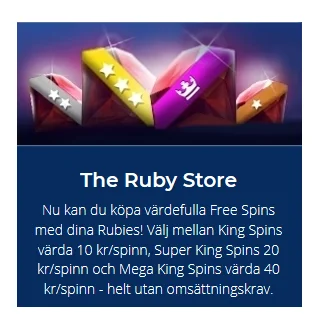 Köp freespins i The Ruby Store på Casino Heroes!