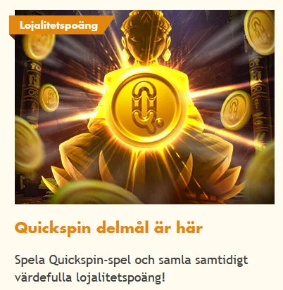 Vinn belöningar när du uppnår Quickspin delmål på Bertil!