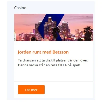 Resa till Los Angeles för 2 på Betsson!