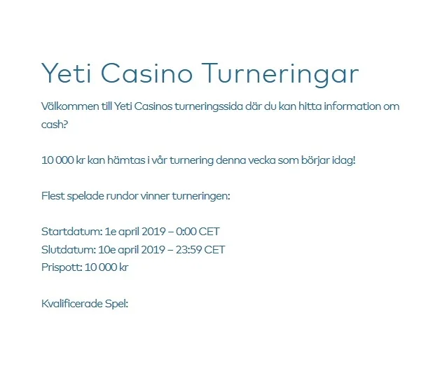 Tävla om 10 000 kr nu på Yeti Casino!