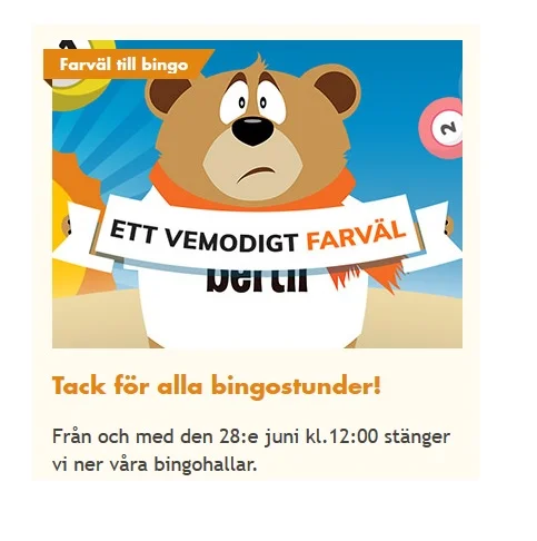 Passa på att spela bingospel hos Bertil!