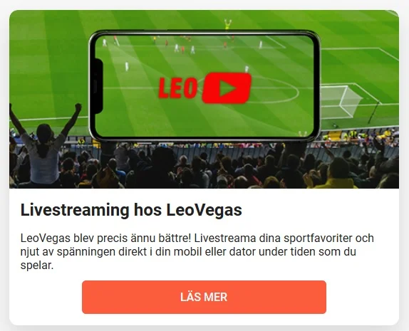 Betta och följ dina spel live nu på LeoVegas!