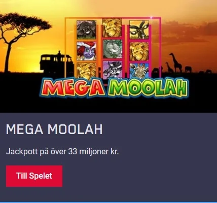 Spela Mega Moolah och vinn 33 miljoner kronor på Maria Casino!