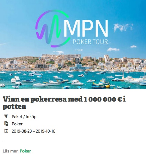 Paf Casino pokerresa till Malta värd kanske 1 000 000€!