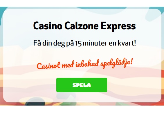 Spela dagliga jackpottar på Casino Calzone nu!