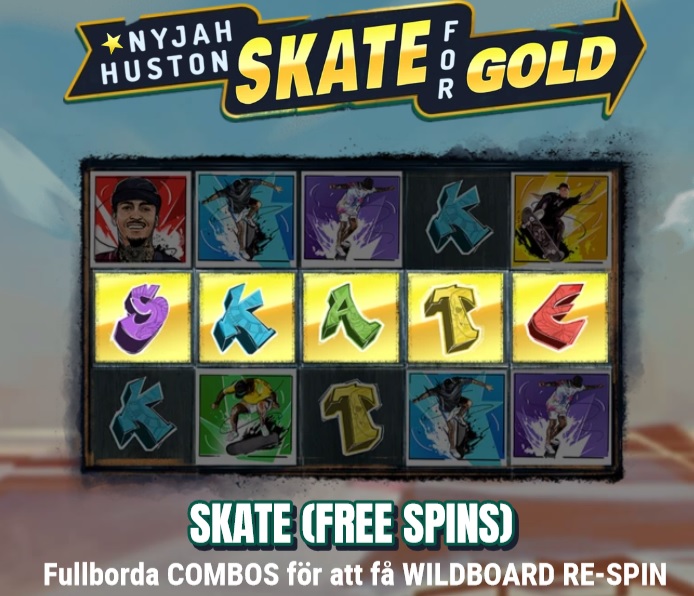 Här är Spela Nyjah Huston Skate for Gold video slot!